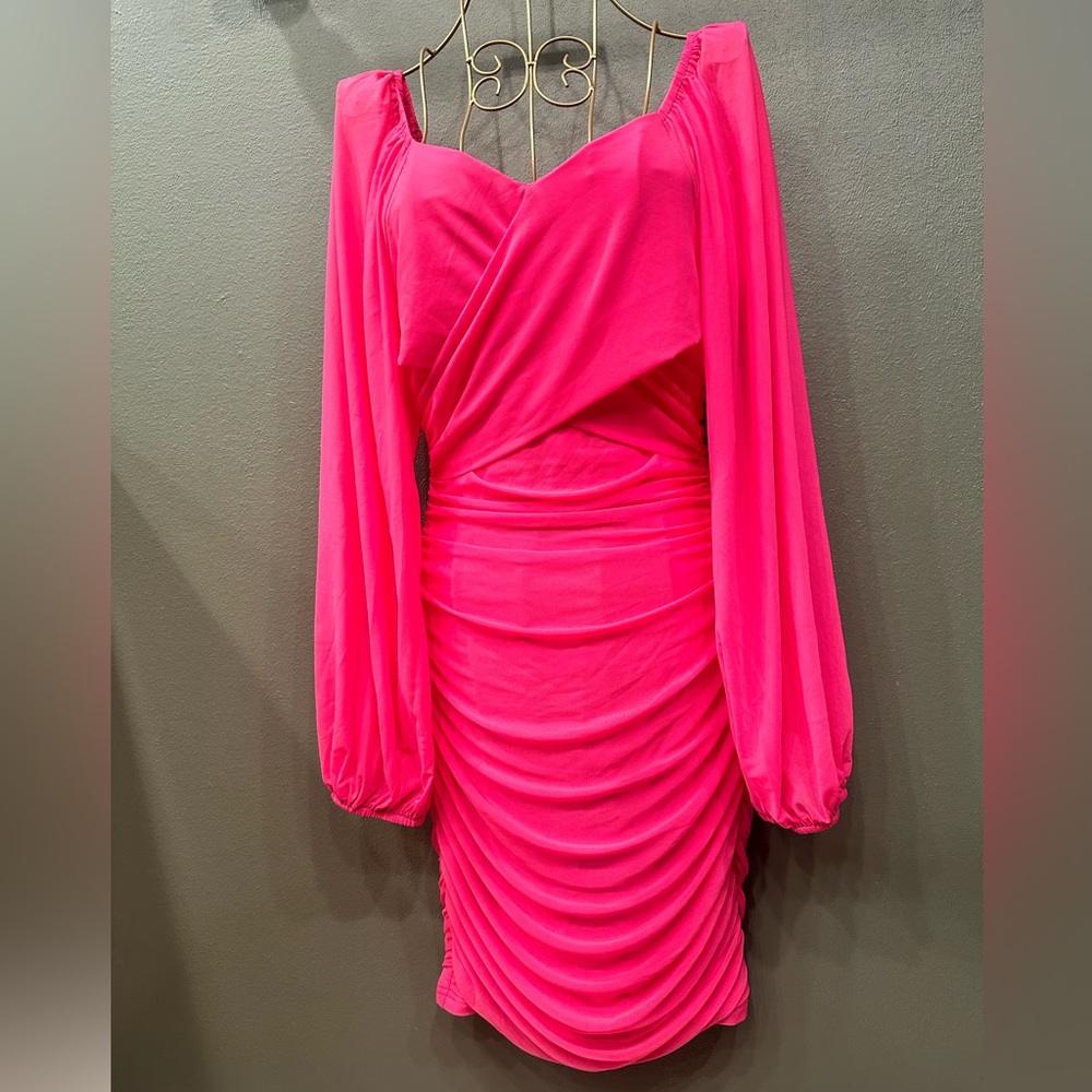 Pink mini dress